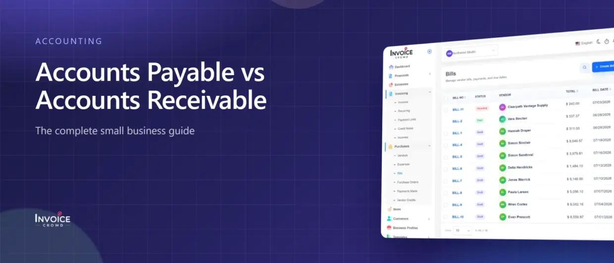 Accounts Payable vs Accounts Receivable: The Complete Small Business Guide editorial illustration