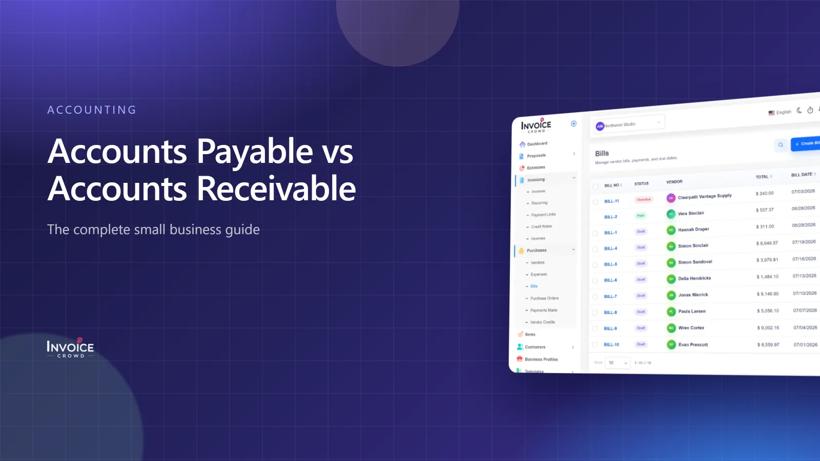 Accounts Payable vs Accounts Receivable: The Complete Small Business Guide editorial illustration