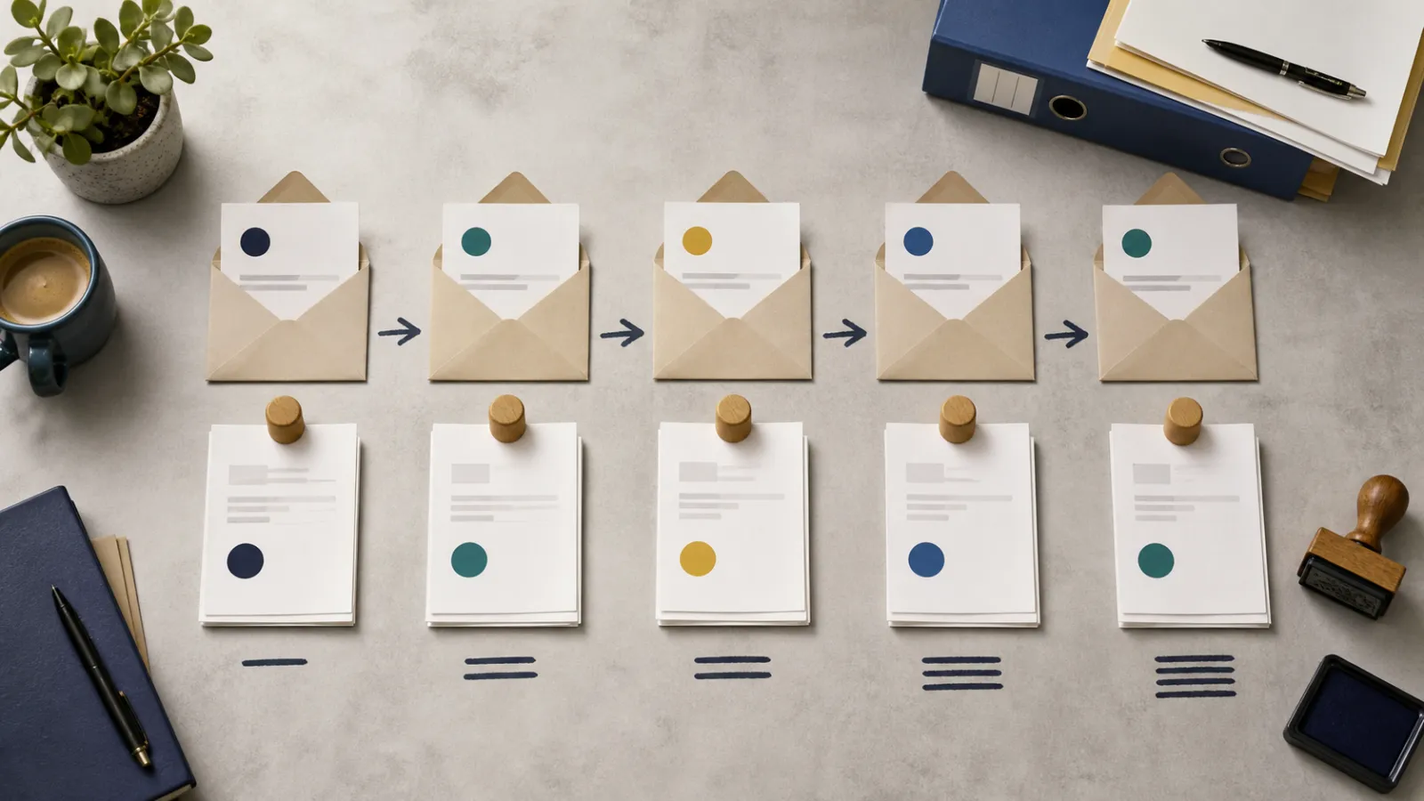 Editorial visual for Late Payment Reminder Emails: A 5-Step Sequence That Works