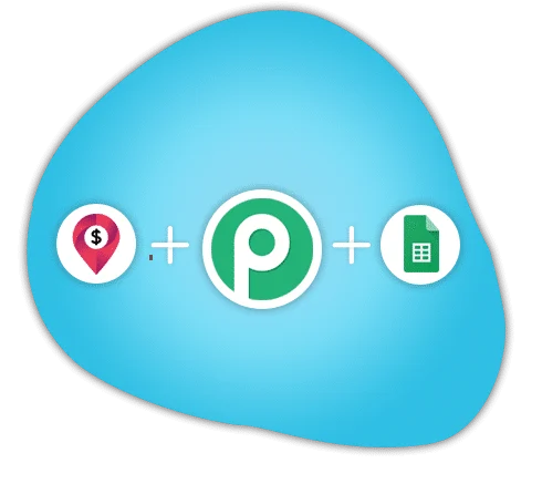 A Pabbly Connect workflow adding an Invoice Crowd item to a Google Sheets row
