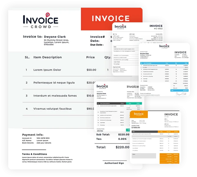 An invoice in Invoice Crowd raised from an approved estimate