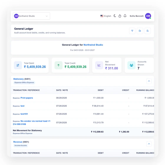 Switching the Invoice Crowd expenses list between each row's own currency and the business's accounting currency.