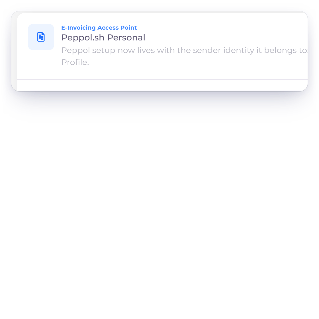 The Peppol card in Invoice Crowd account integrations, and the file exchange route from a downloaded UBL file to your own Peppol Access Point